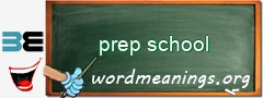 WordMeaning blackboard for prep school